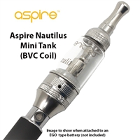 Aspire Nautilus Mini BVC Glass Clearomizers (Adjustable Airflow Tank System)