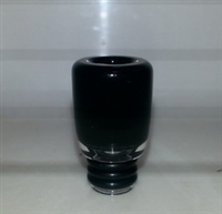 Hand Blown 510 Black Glass Drip TIp