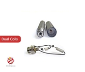 Stainless Steel Dual Coil Cartomizers 2.0ohm Short- 1 Piece
