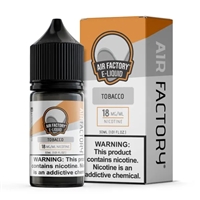 Air Factory Salts Tobacco 30mL Bottle â€“ Smooth Tobacco Nicotine Salt E-Liquid