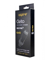 ASPIRE CLEITO STAINLESS STEEL REPLACEMENT COILS - 5 PACK