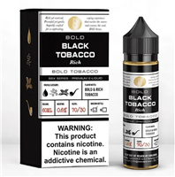 Black Tobacco by Glas Vapor 60ml freebase e-liquid bottle â€“ bold rich black tobacco flavor, made in USA
