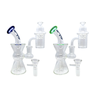 Dogg Lbs (Water Pipe) DLWP0031-0032 6″ Everyday Mini Rig Hourglass Box Set with Banger & Carb Cap