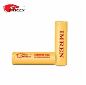 Imren (Gold) IMR 18650 (2100mAh) 50A 3.7v Battery Flat-Top - 2 Pack