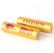 Imren (Yellow) IMR 18650 (3000mAh) 35A 3.7v Battery Flat-Top - 2 Pack