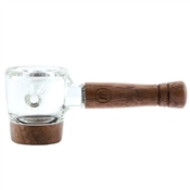 MARLEY NATURAL GLASS & WALNUT SPOON PIPE