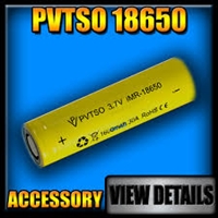 PVTSO IMR 18650, 2000mAh Battery, Flat Top