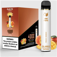 Peach Mango Glamee Nova Disposable MOQ 10pc 4000 Puffs 16mL