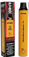 Peaches N Cream Pyro Disposable | MOQ 10pc | 2000 Puffs | 6mL