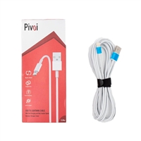 Pivoi USB to Lightning - White 10FT (1 Pack)