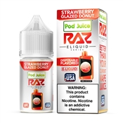 Strawberry Glazed Donut - Pod Juice Salts x RAZ E-Liquid - 30mL