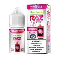 Straw Watermelon Bubblegum Ice By Pod Juice x RAZ Salt