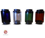 Hand blown Pyrex glass tanks made from the first ever Pyrex glass drip tip manufacture.