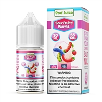 Sour Fruity Worms by Pod Juice Salts
