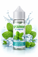 pearmint E-Liquid bottle with refreshing mint flavor, 50/50 VG/PG blend, made in USA