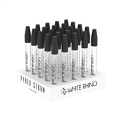 WHITE RHINO DAB STRAW WITH SILICONE CAP DISPLAY - 25 COUNT