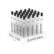 WHITE RHINO V2 DAB STRAW WITH SILICONE CAP DISPLAY - 25 COUNT
